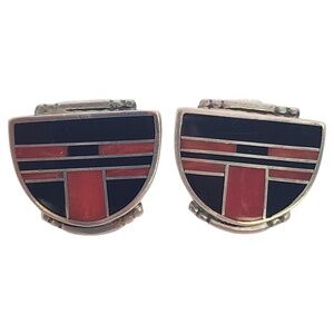 Native American Ray Tracey Knifewing Sterling Silver Inlay Earrings #18608